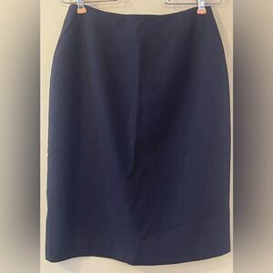 Navy Blue Midi Skirt, Size 8, Business Office Wear